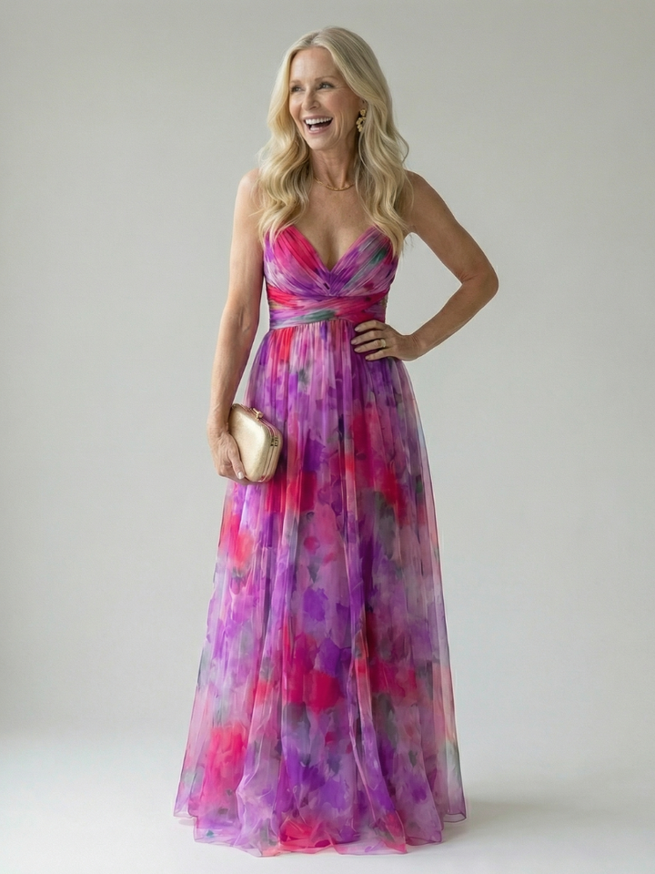 Isel wrap maxi dress