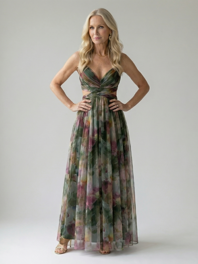 Isel wrap maxi dress