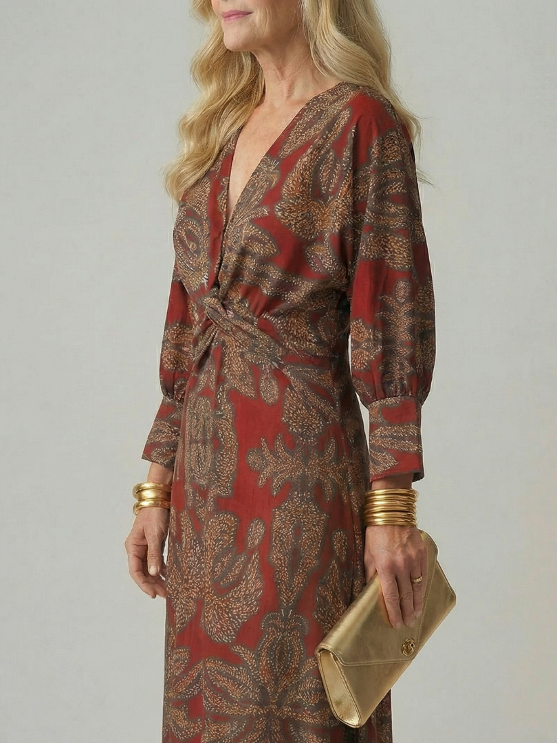 Lune wrap midi dress