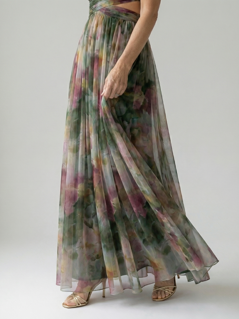 Isel wrap maxi dress