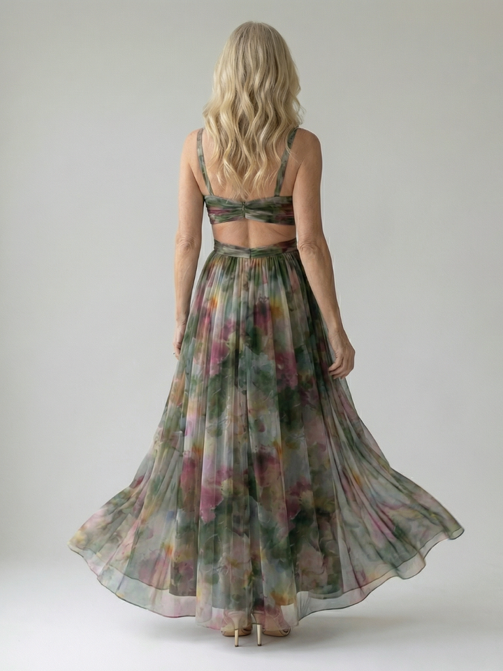 Isel wrap maxi dress