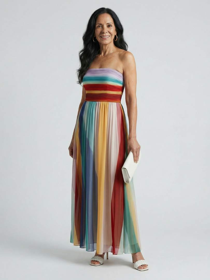 Sereine striped maxi dress
