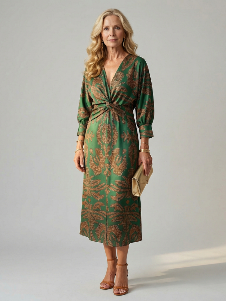 Lune wrap midi dress