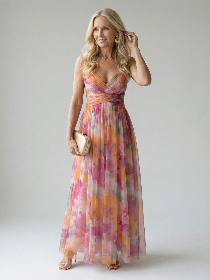 Isel wrap maxi dress