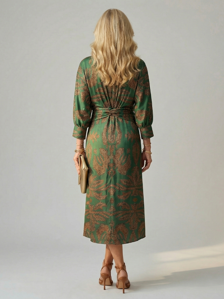 Lune wrap midi dress