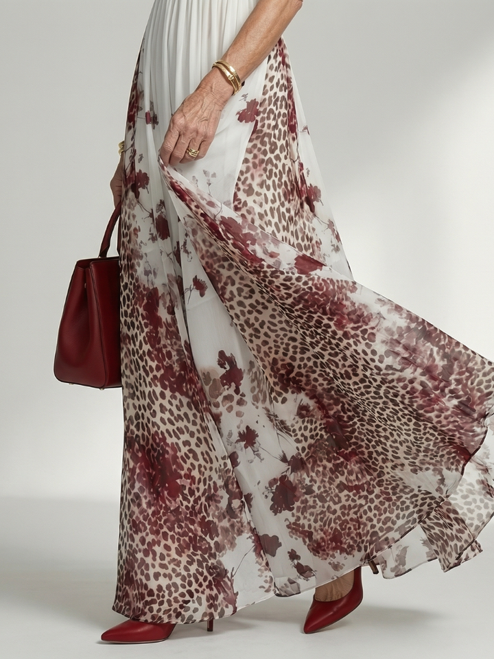 Orlune pleated maxi dress