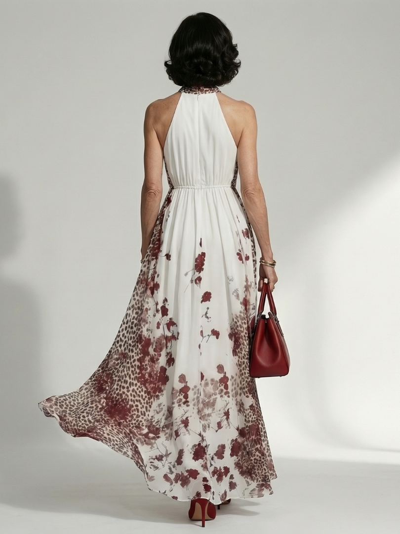 Orlune pleated maxi dress