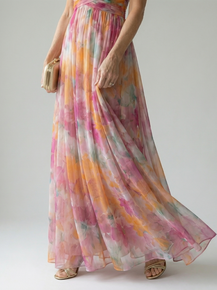 Isel wrap maxi dress