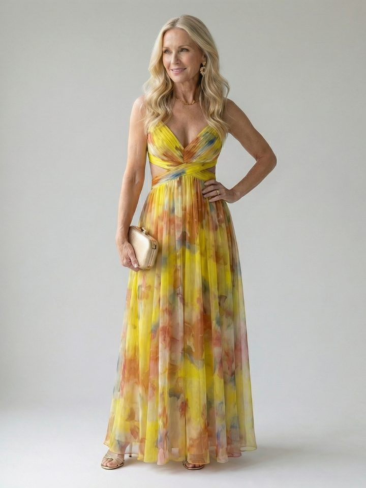 Isel wrap maxi dress