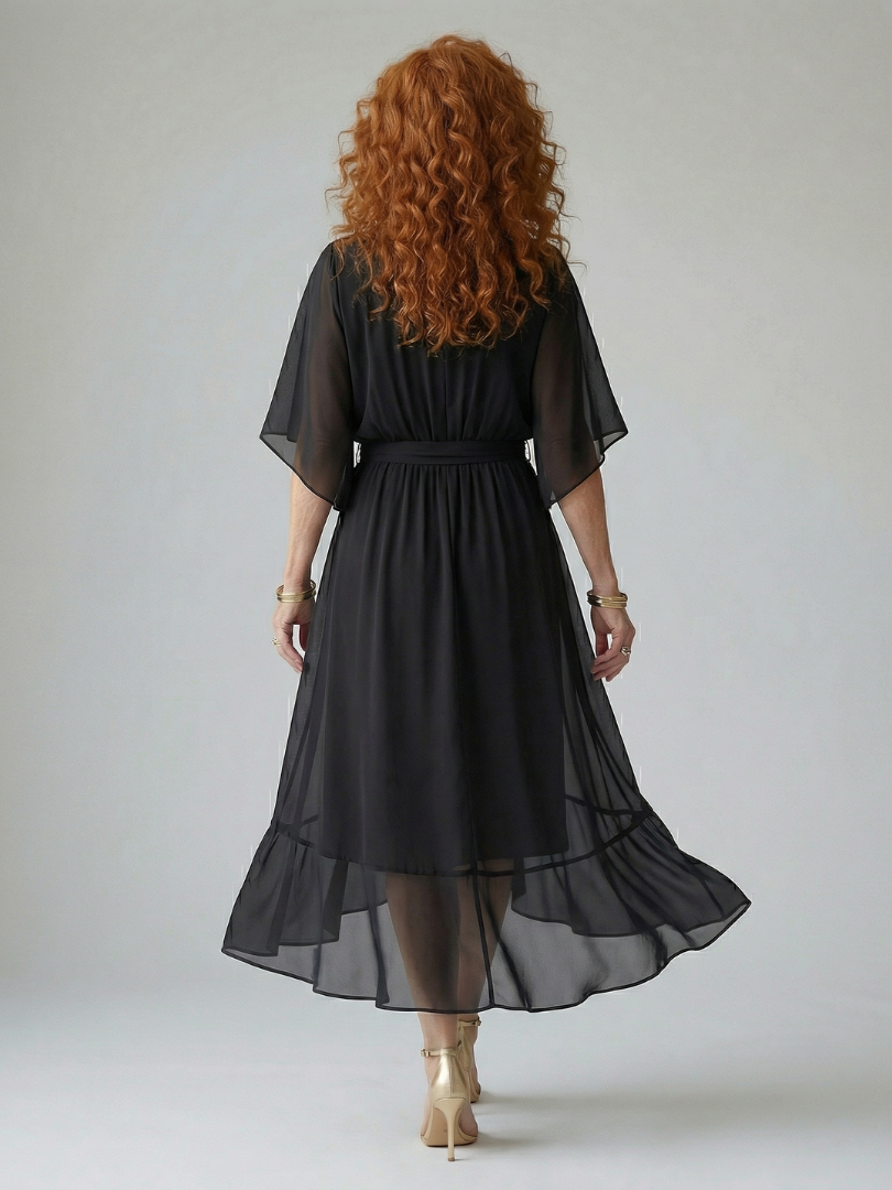 Elric draped midi dress