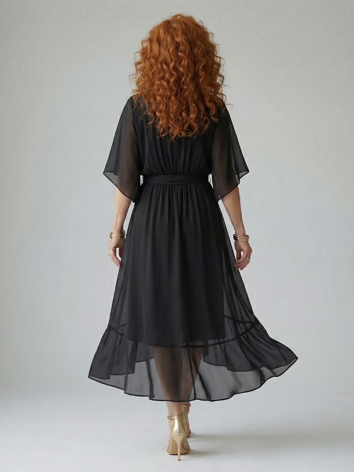 Elric draped midi dress