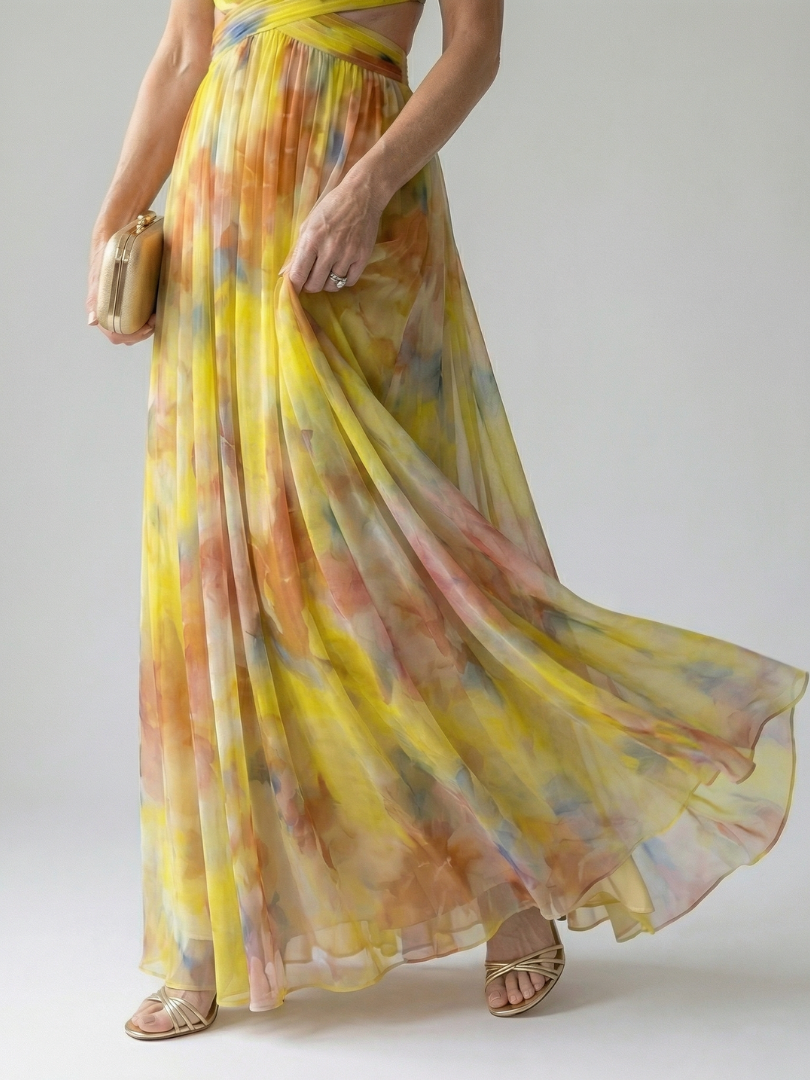Isel wrap maxi dress