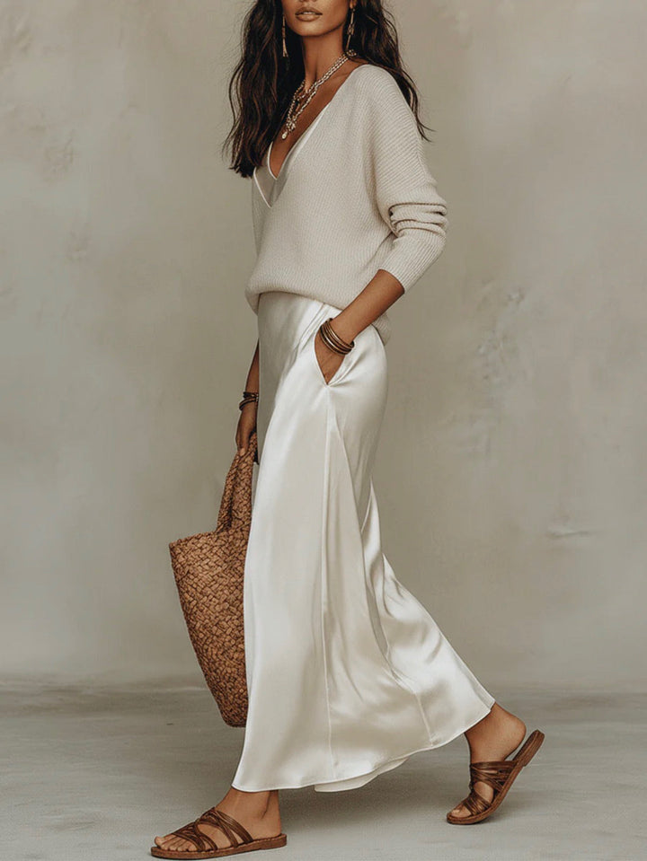 Isolde™ Knit & Satin Ensemble