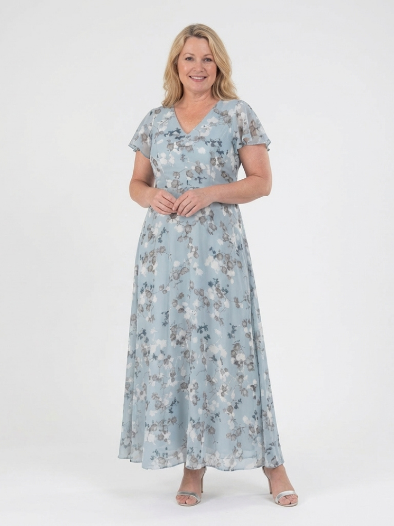Ismeria floral print maxi dress