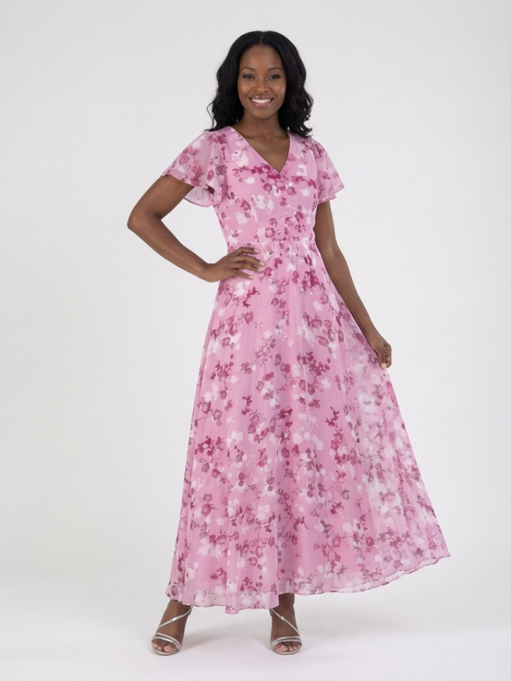 Ismeria floral print maxi dress
