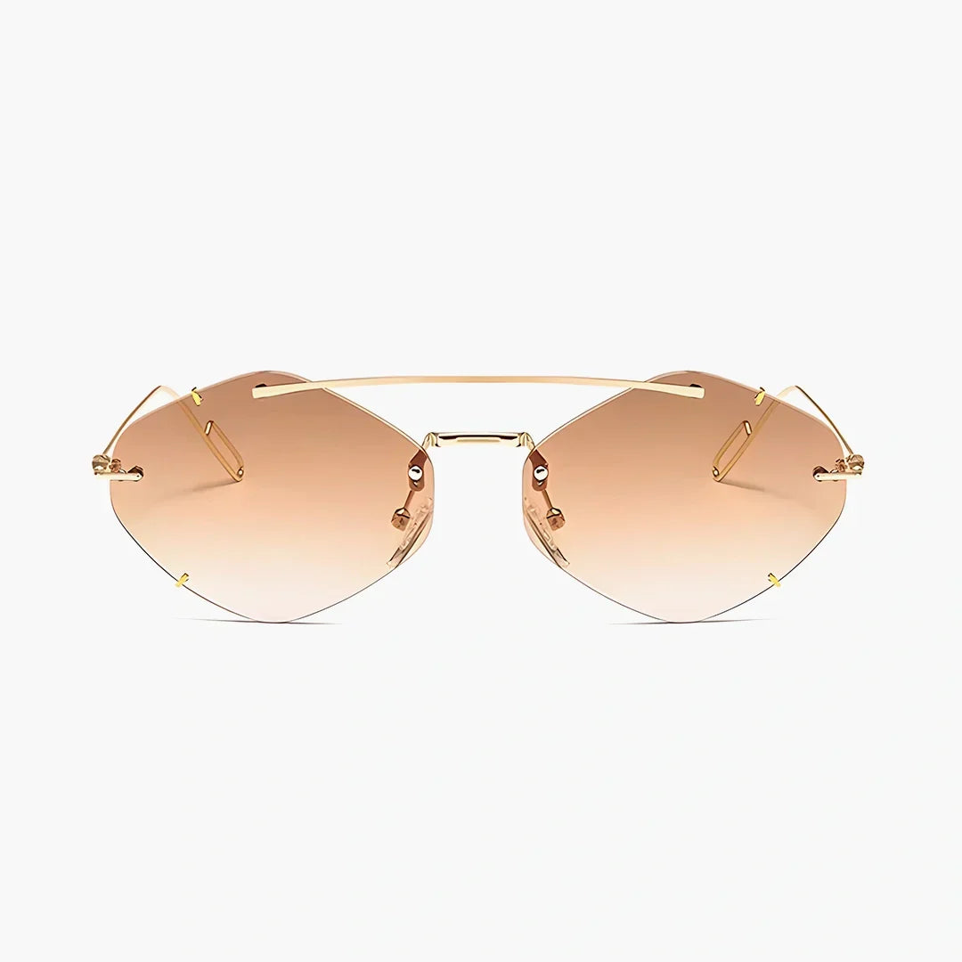 Gemma gold frame tinted-lens sunglasses
