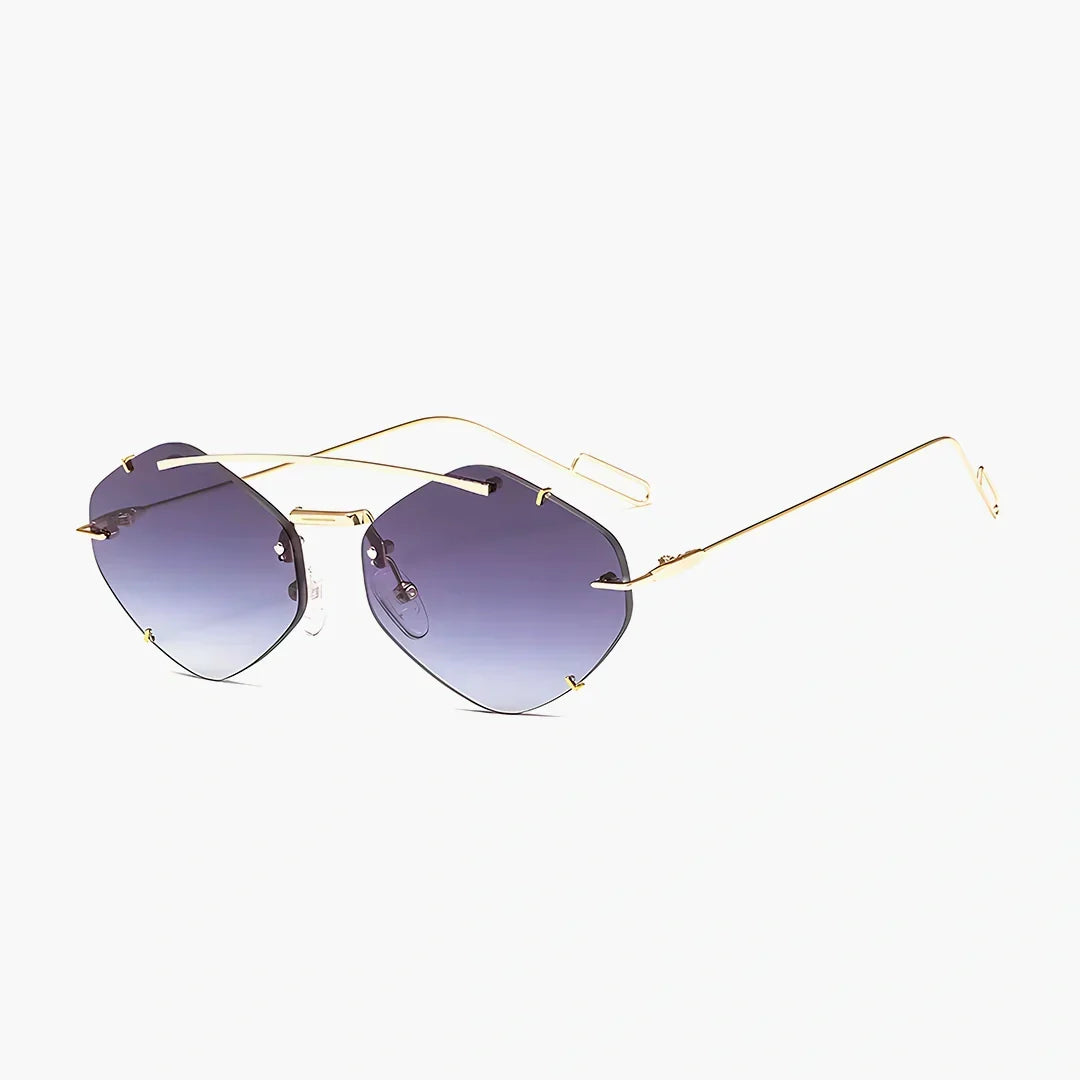 Gemma gold frame tinted-lens sunglasses