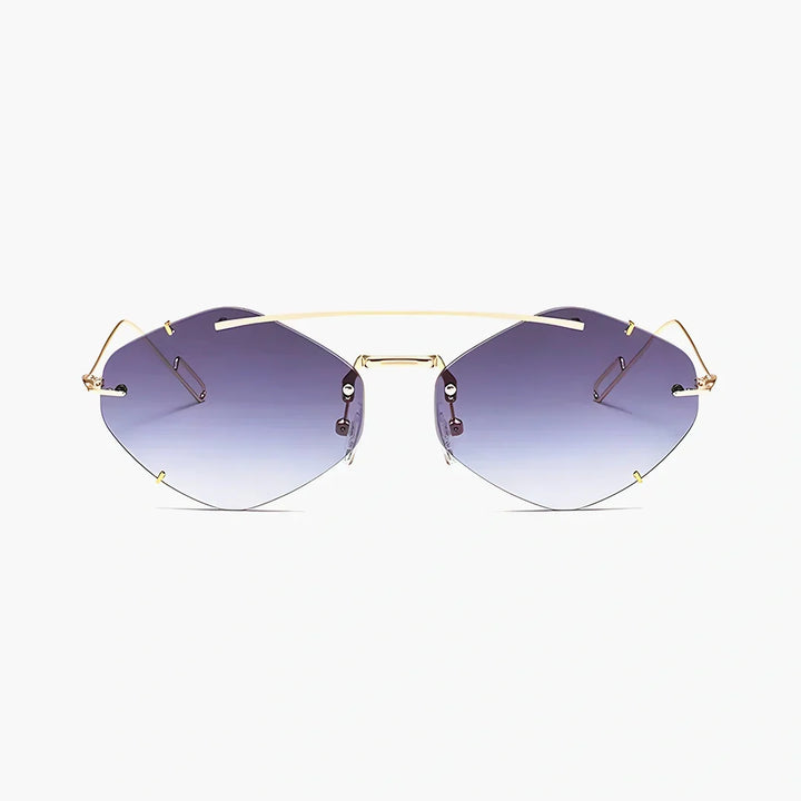 Gemma gold frame tinted-lens sunglasses