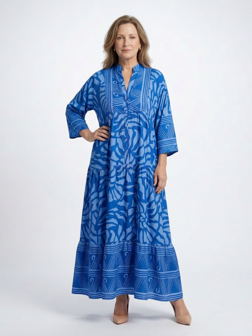 Marielle button-front midi dress