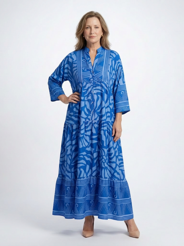 Marielle button-front midi dress
