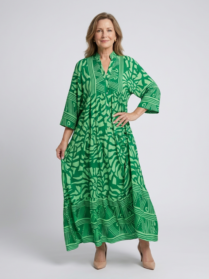 Marielle button-front midi dress