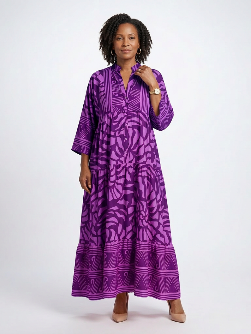 Marielle button-front midi dress