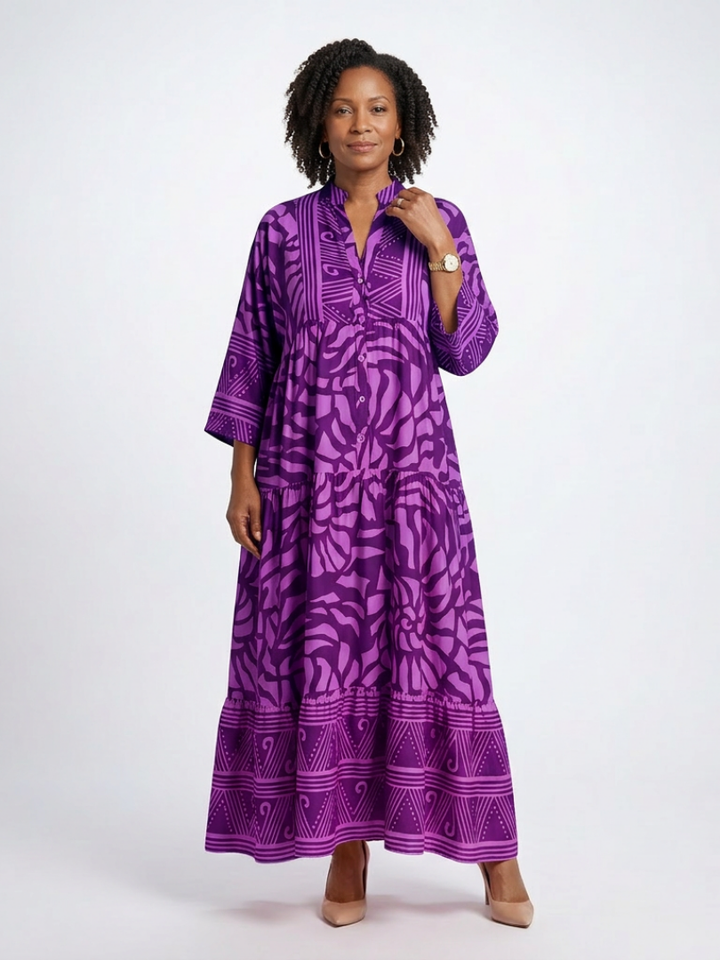 Marielle button-front midi dress