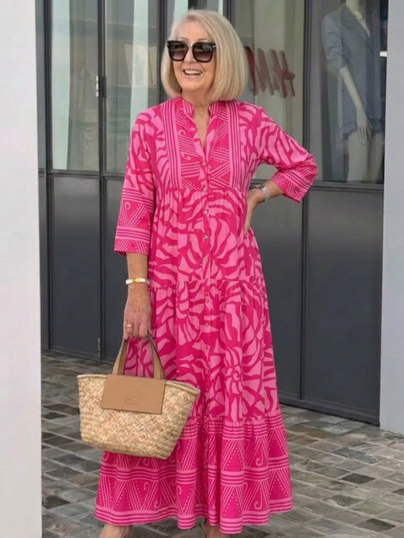 Marielle button-front midi dress